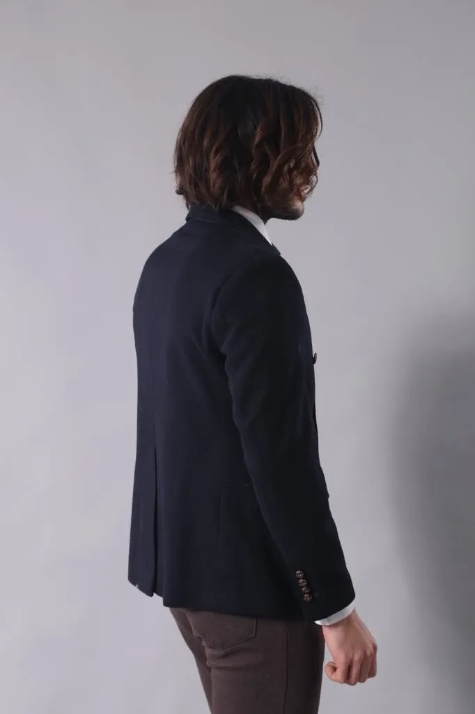 15486 Navy Blue Double Breasted Blazer 