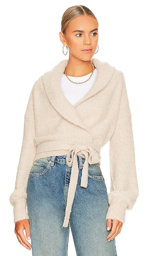525 Boucle Ballerina Wrap in Beige