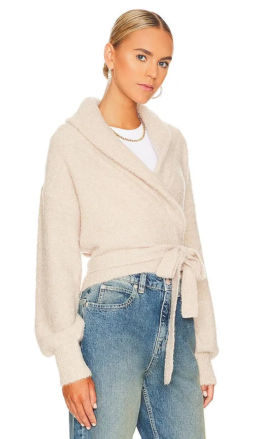 525 Boucle Ballerina Wrap in Beige