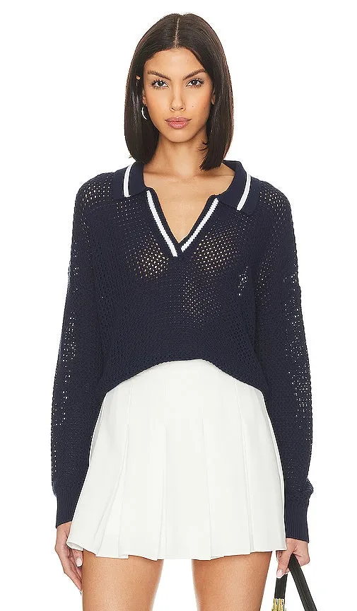 525 Cara Polo Pullover in Navy