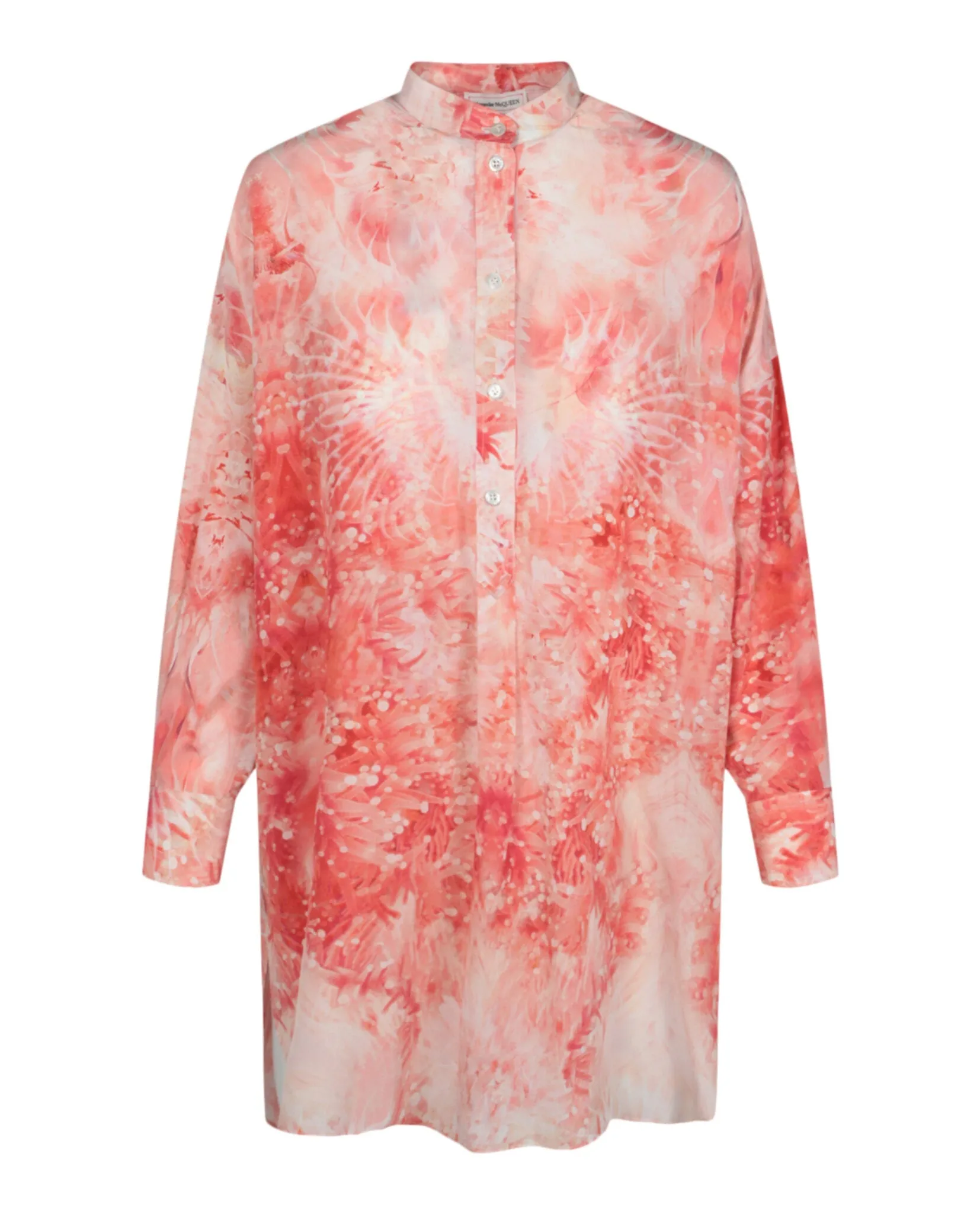 Alexander McQueen Womens Silk Printed Tunic