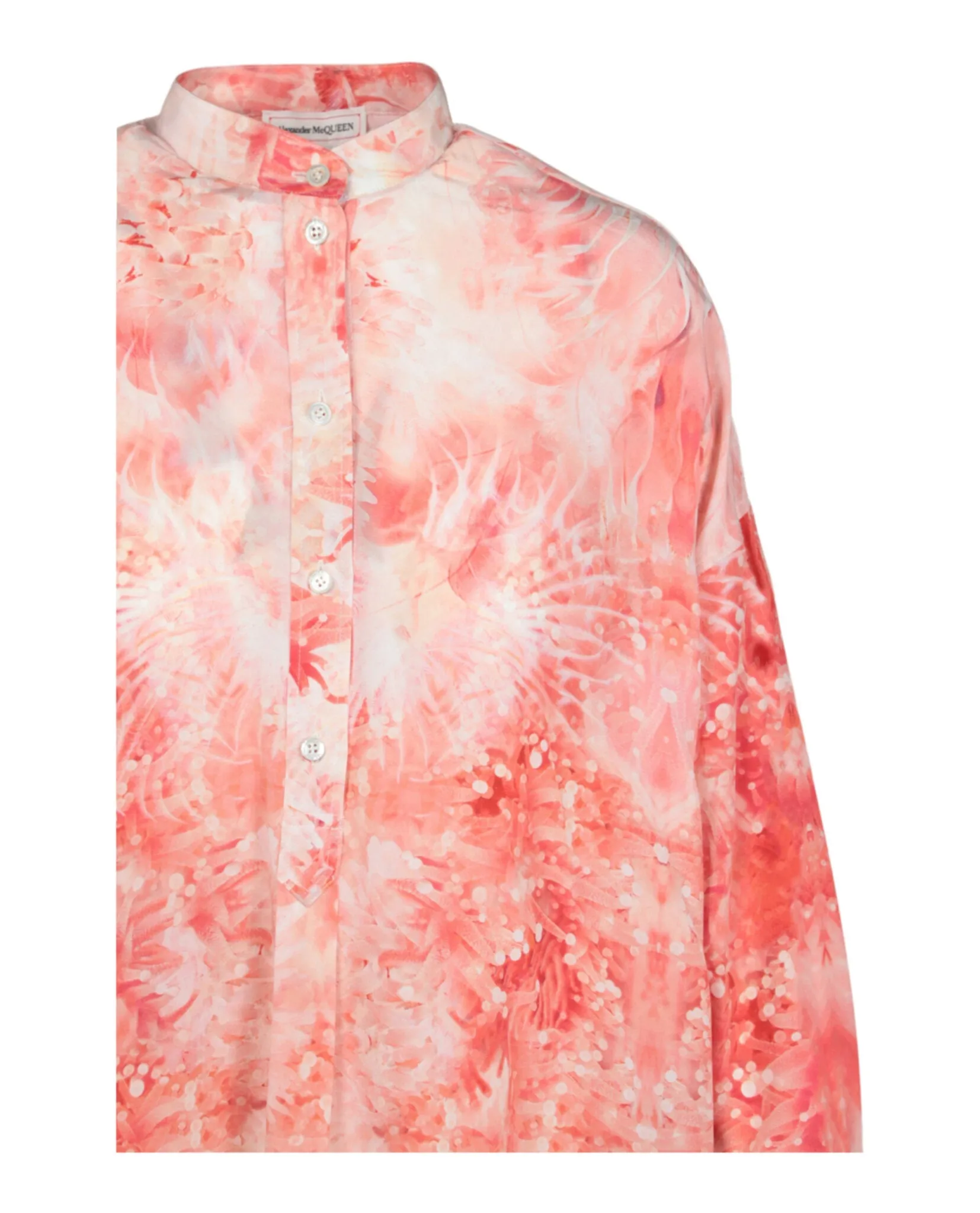 Alexander McQueen Womens Silk Printed Tunic