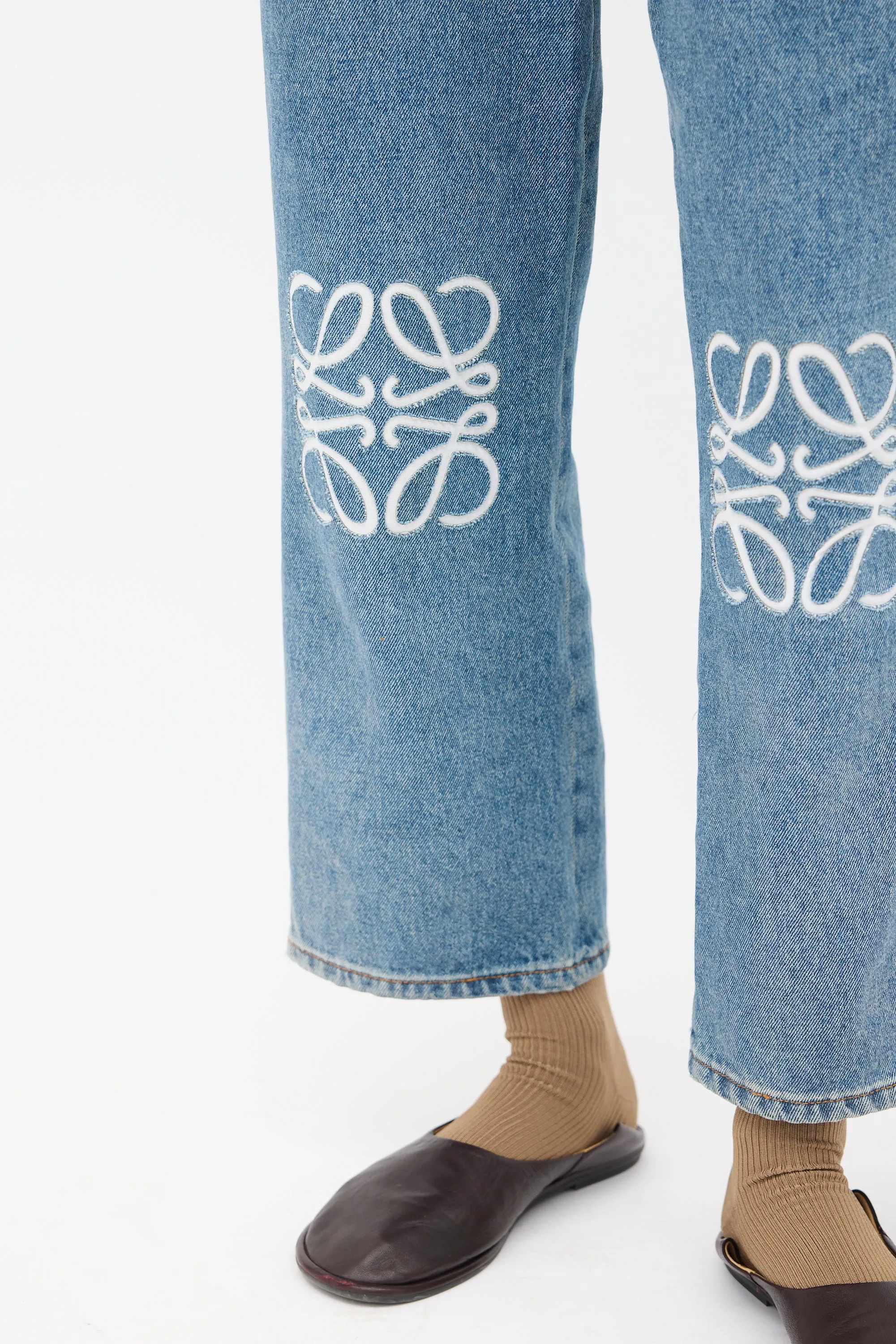 Anagram High Waisted Cropped Jeans