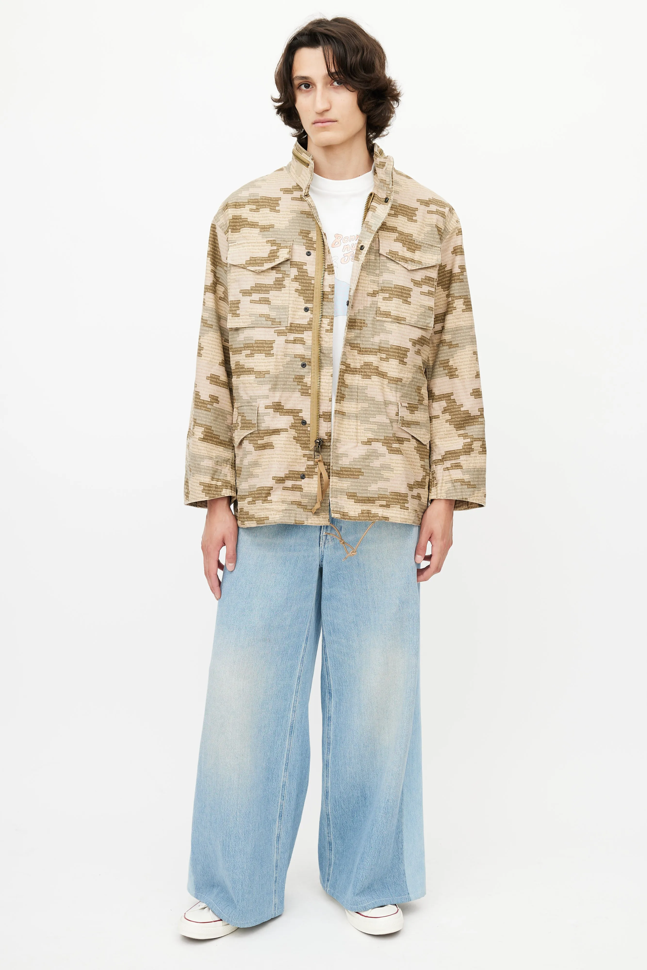 Beige Logo Camo M65 Jacket