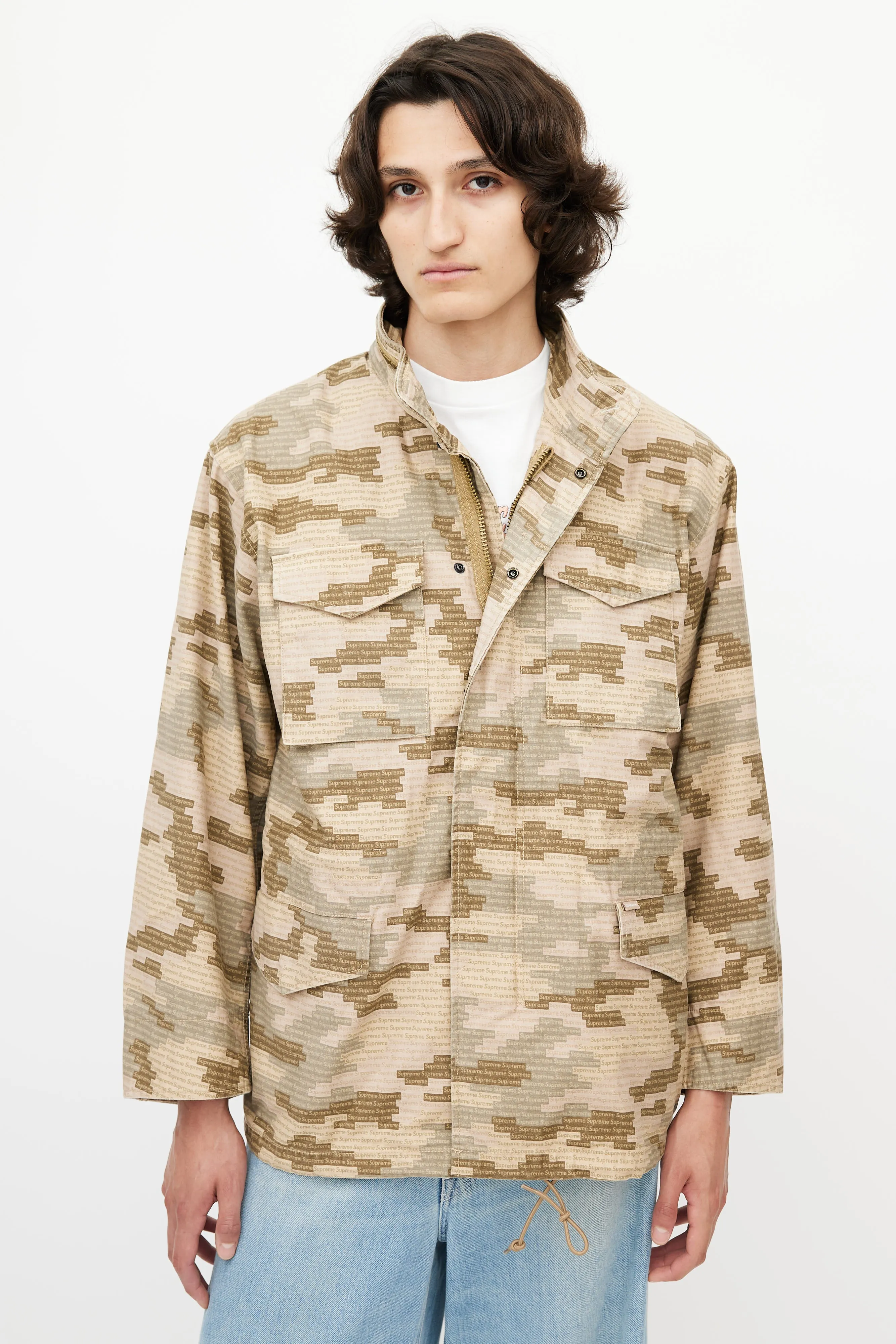 Beige Logo Camo M65 Jacket