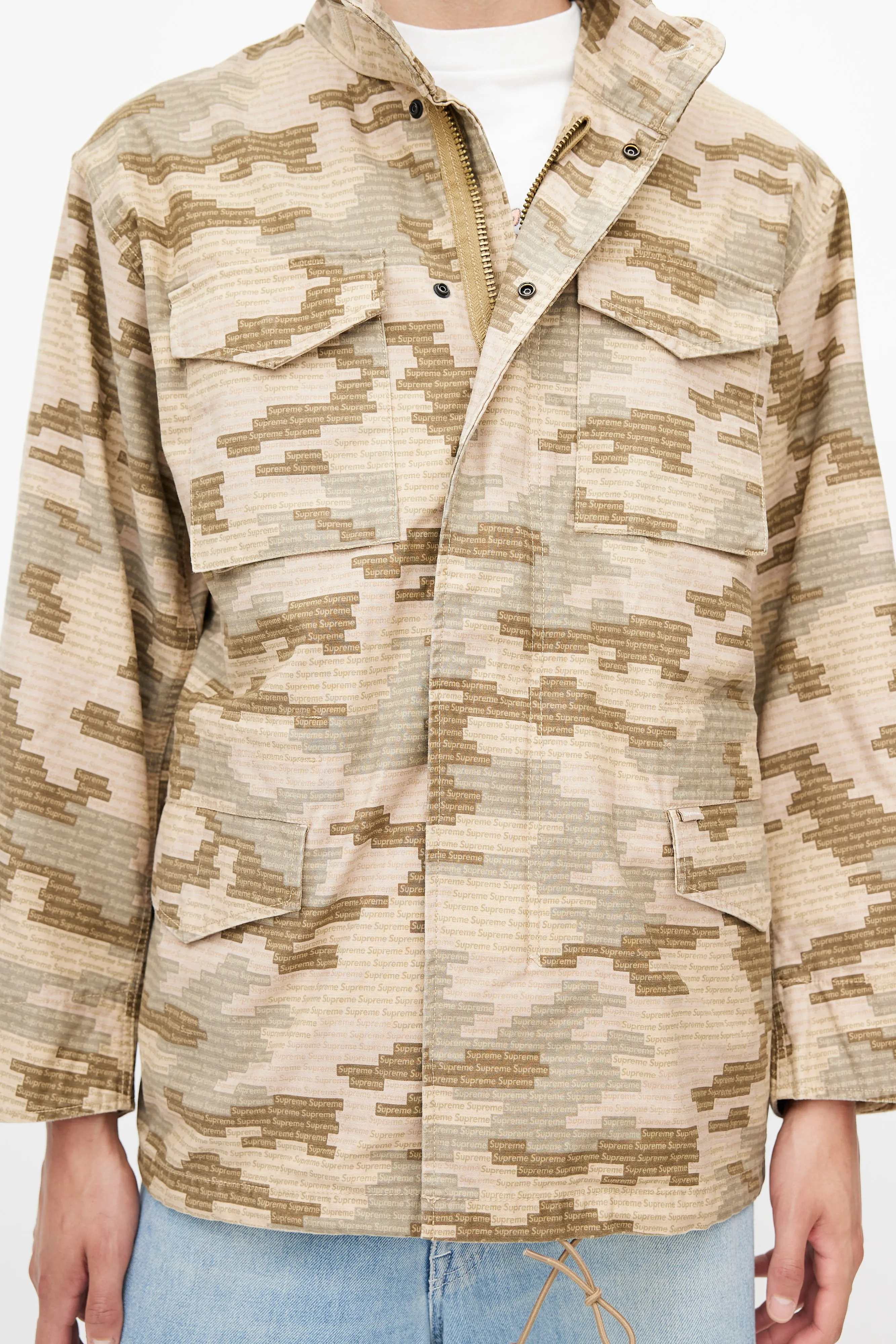 Beige Logo Camo M65 Jacket