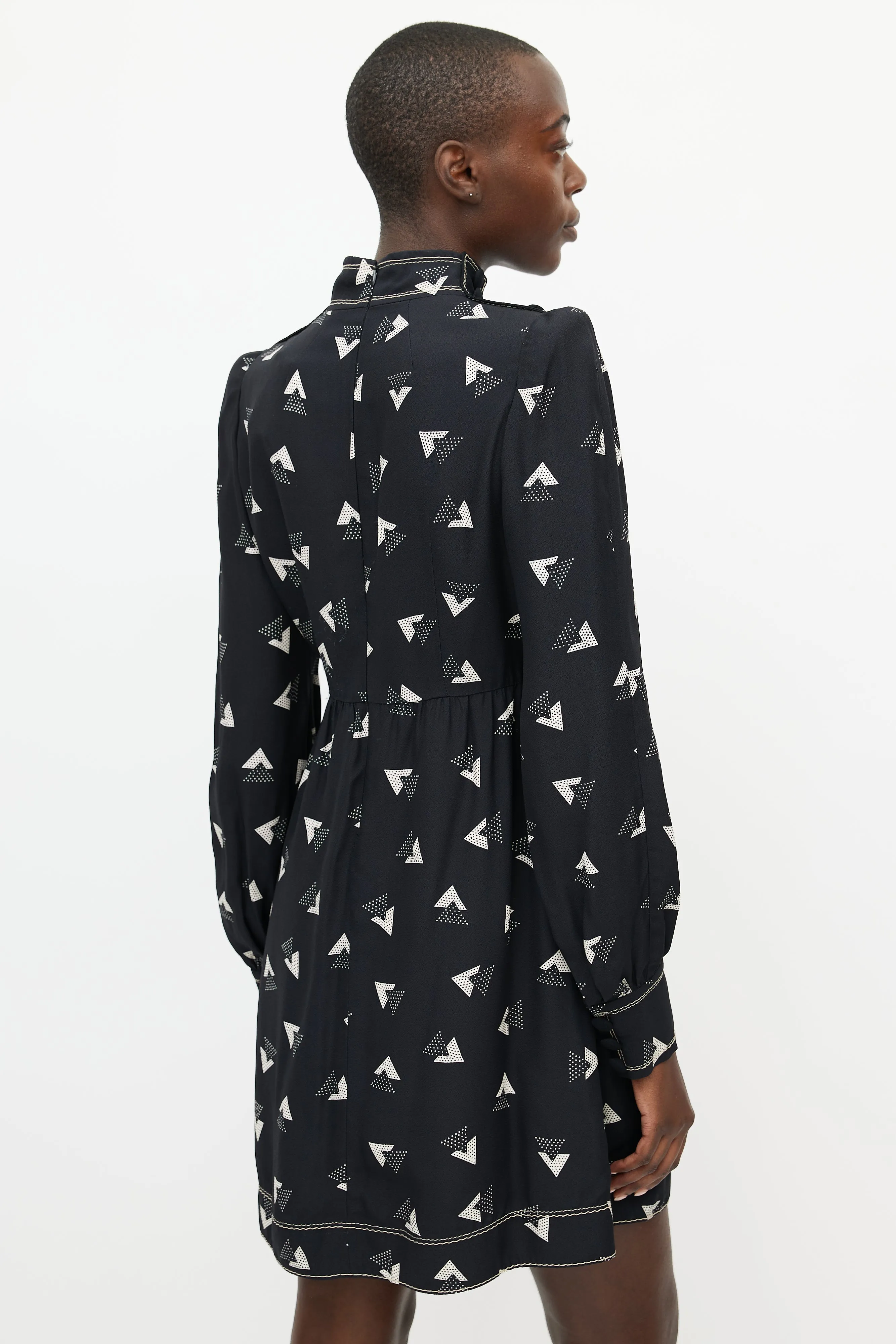 Black & White Geometric Print Dress