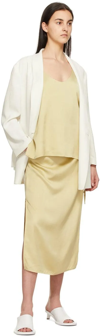 Blossom Off-White Bird Shawl Collar Blazer