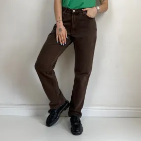 Brown Straight Leg Jeans - SMALL