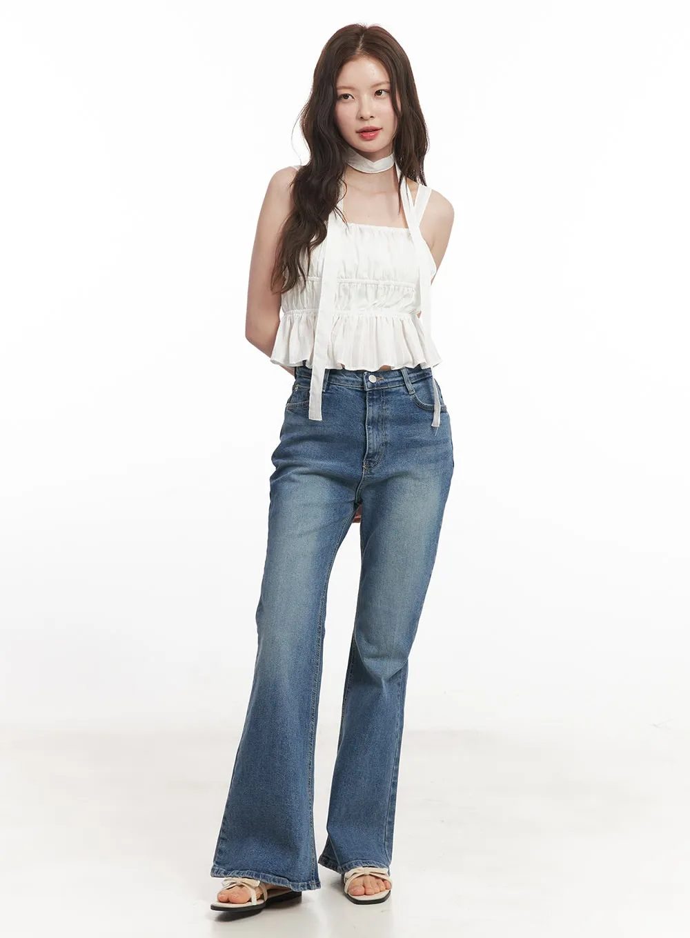 Gracie Washed Bootcut Jeans CA501