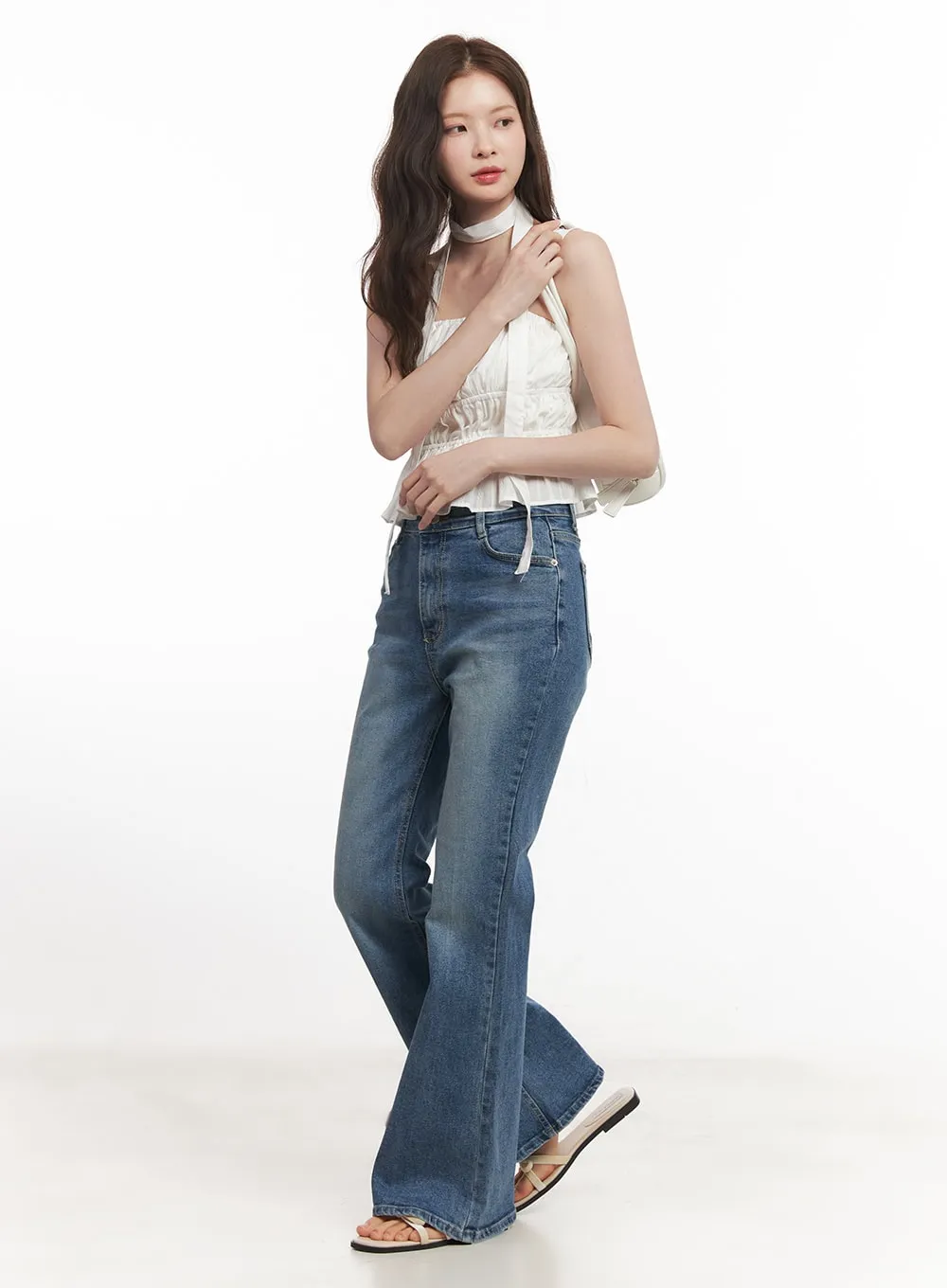 Gracie Washed Bootcut Jeans CA501