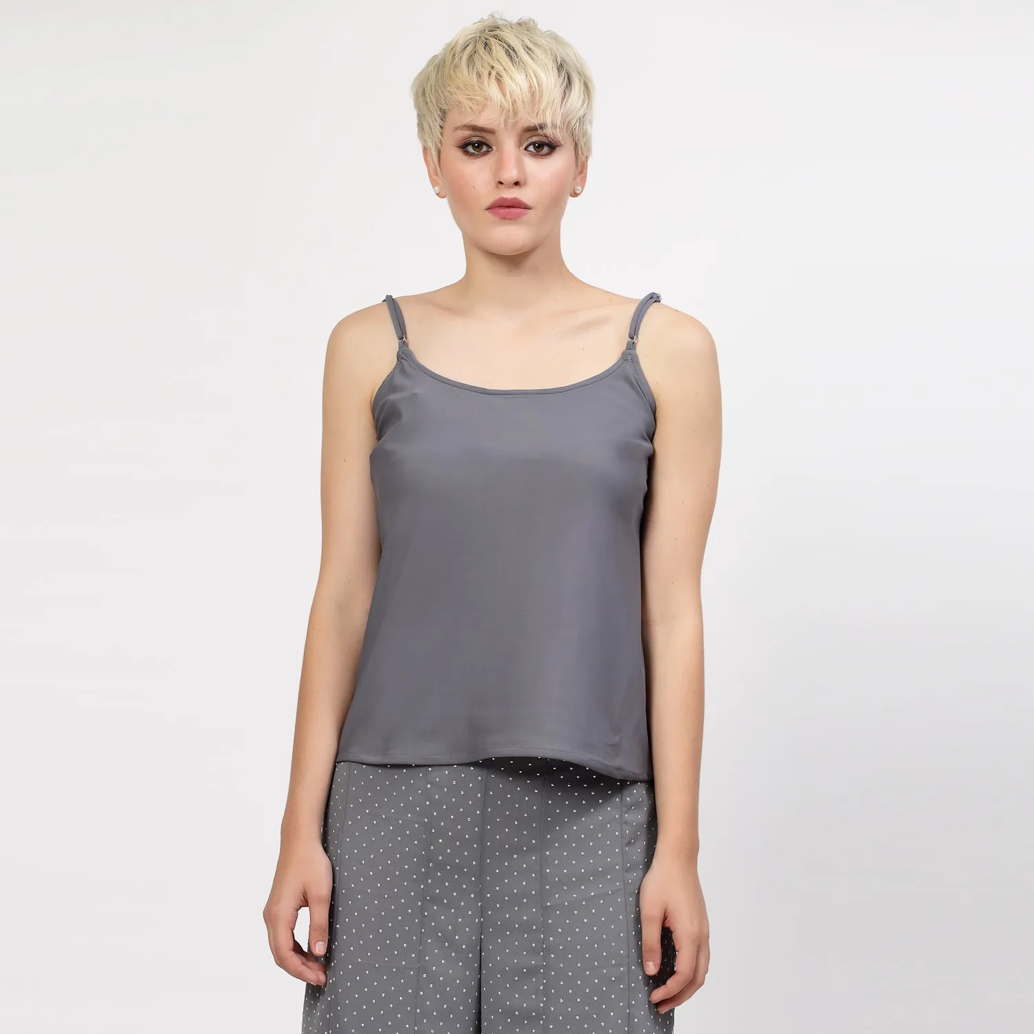 Grey Lycra Spaghetti Inner