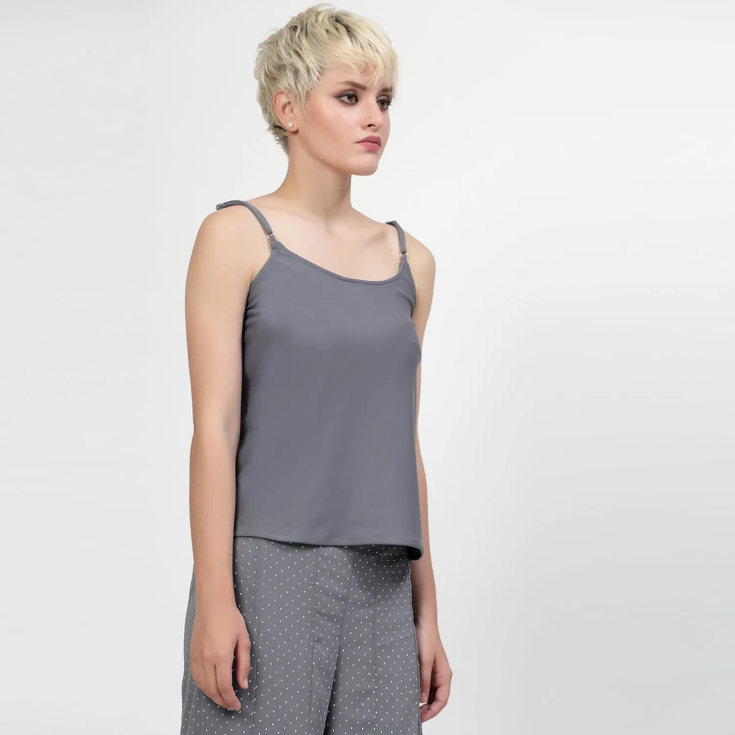 Grey Lycra Spaghetti Inner