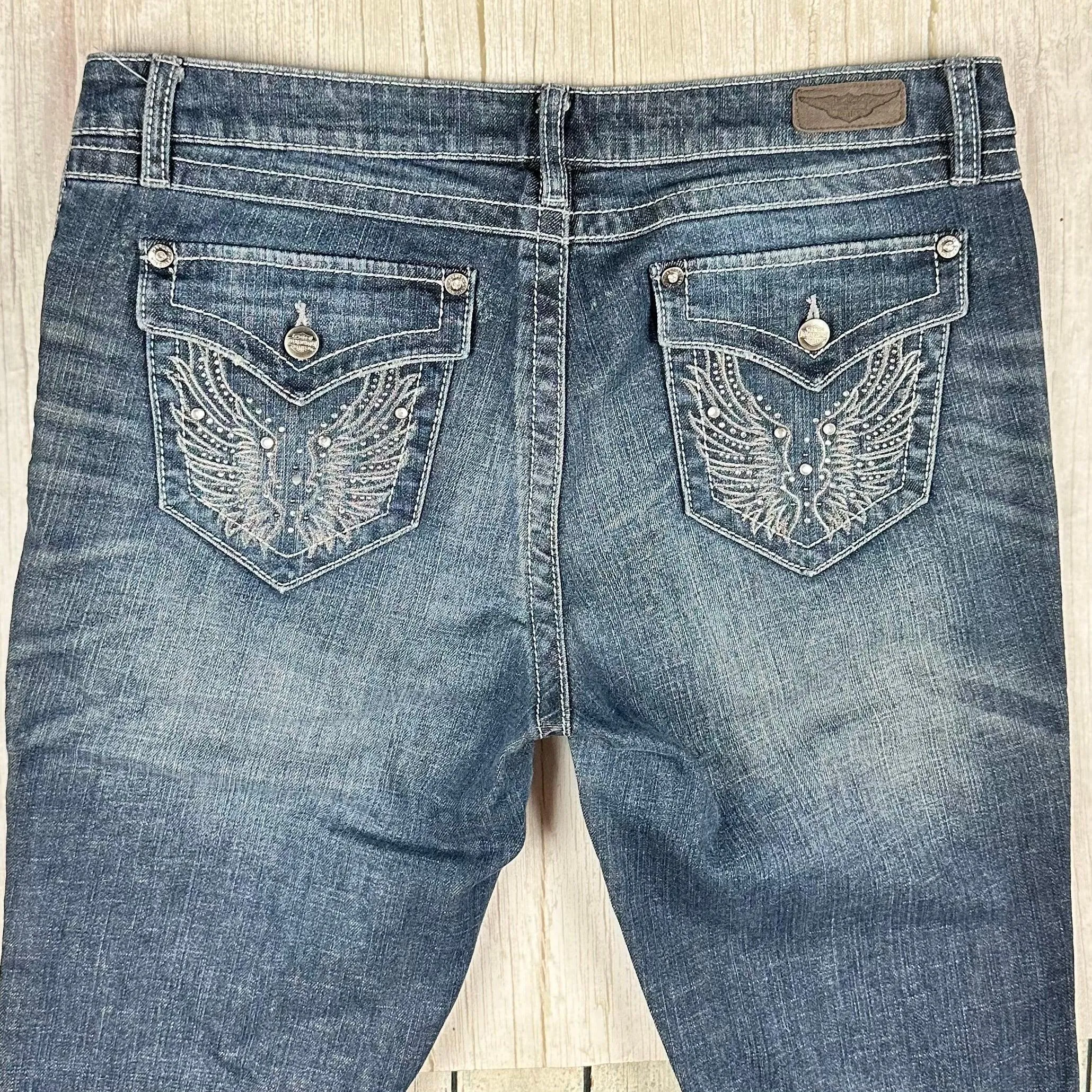 Harley Davidson Ladies Bootleg Jeans - Size 32 or 14