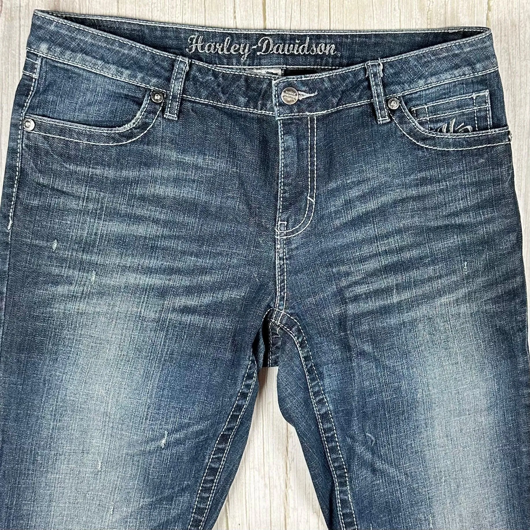 Harley Davidson Ladies Bootleg Jeans - Size 32 or 14