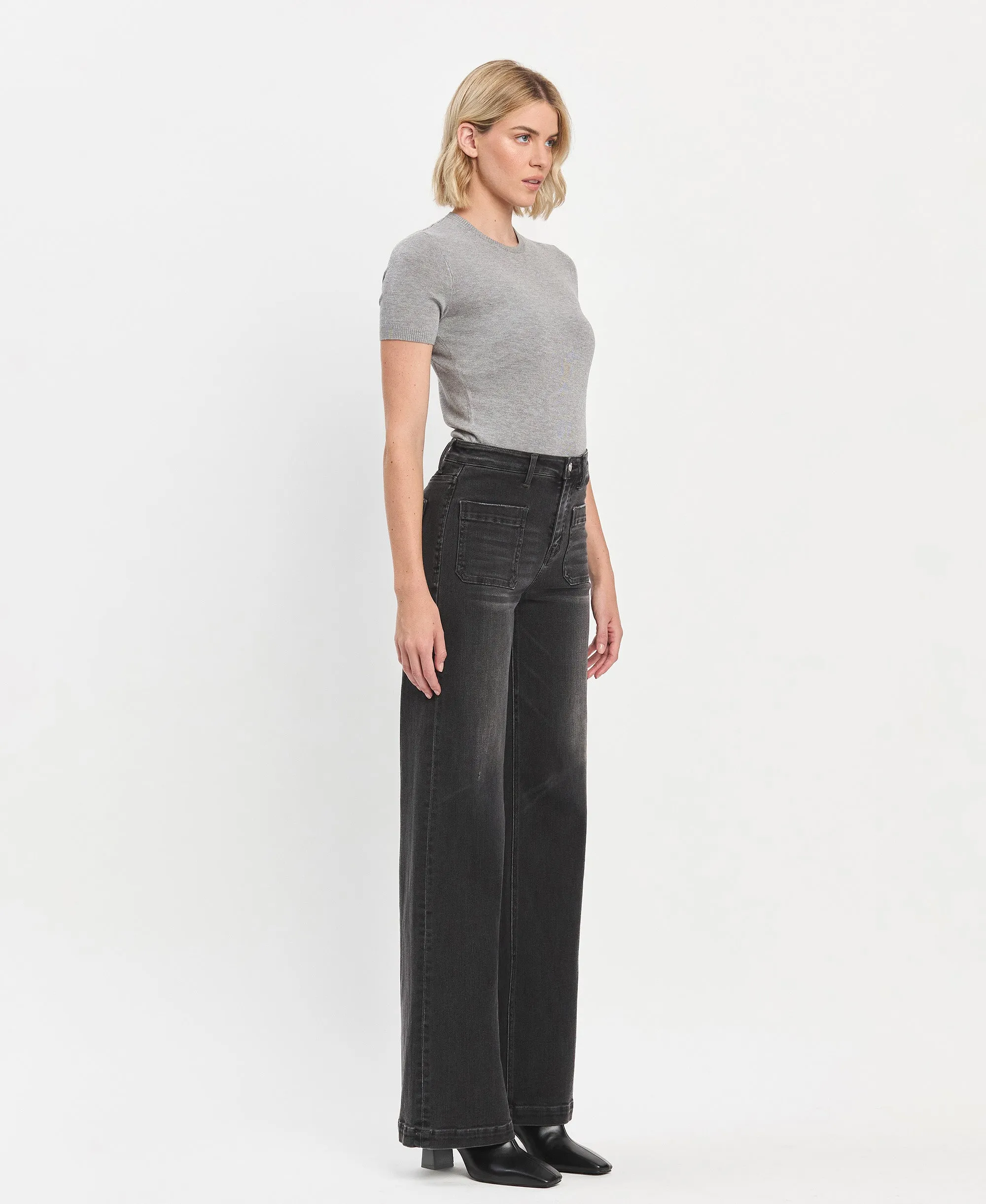 High Rise Wide Trouser Jeans