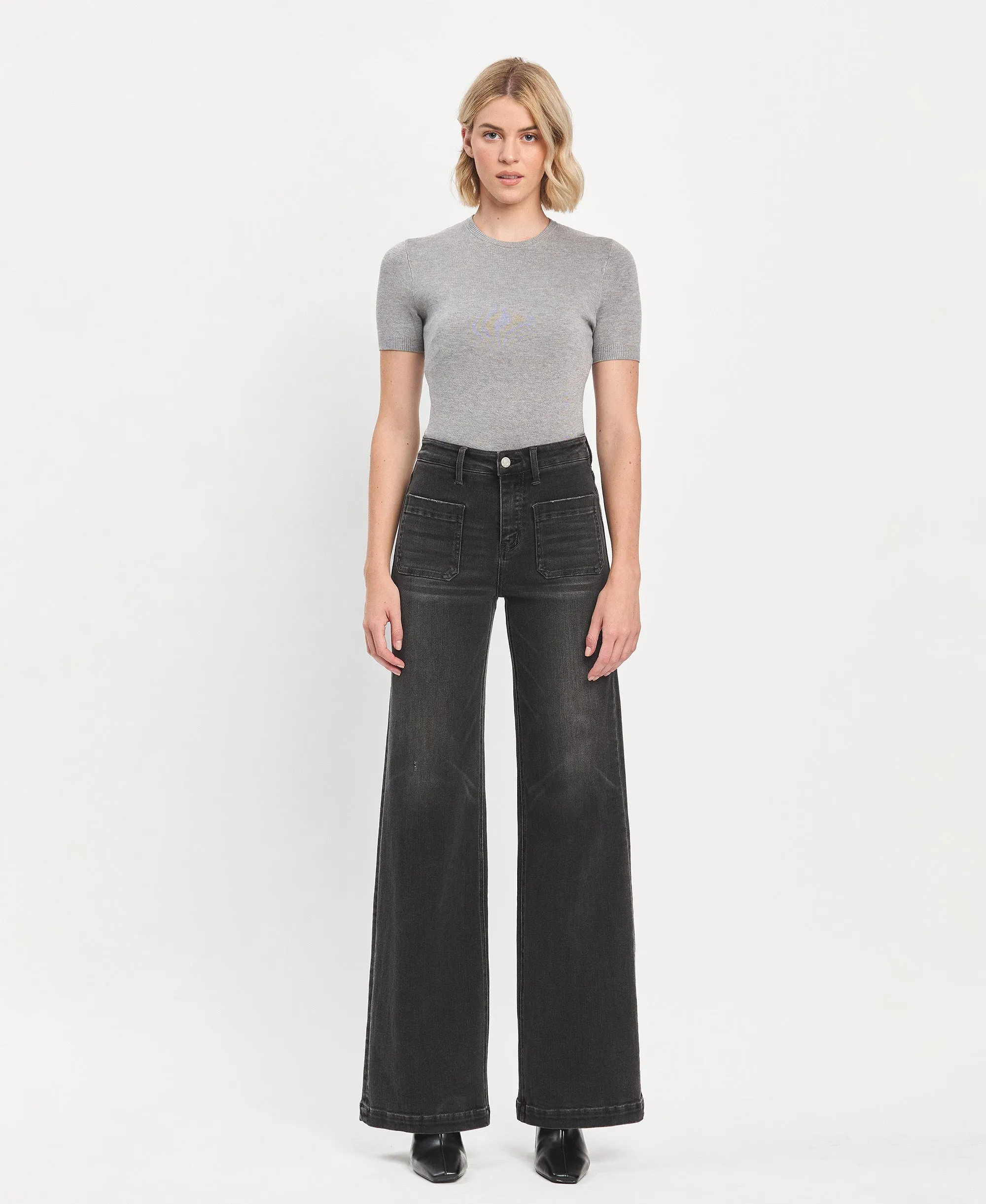 High Rise Wide Trouser Jeans