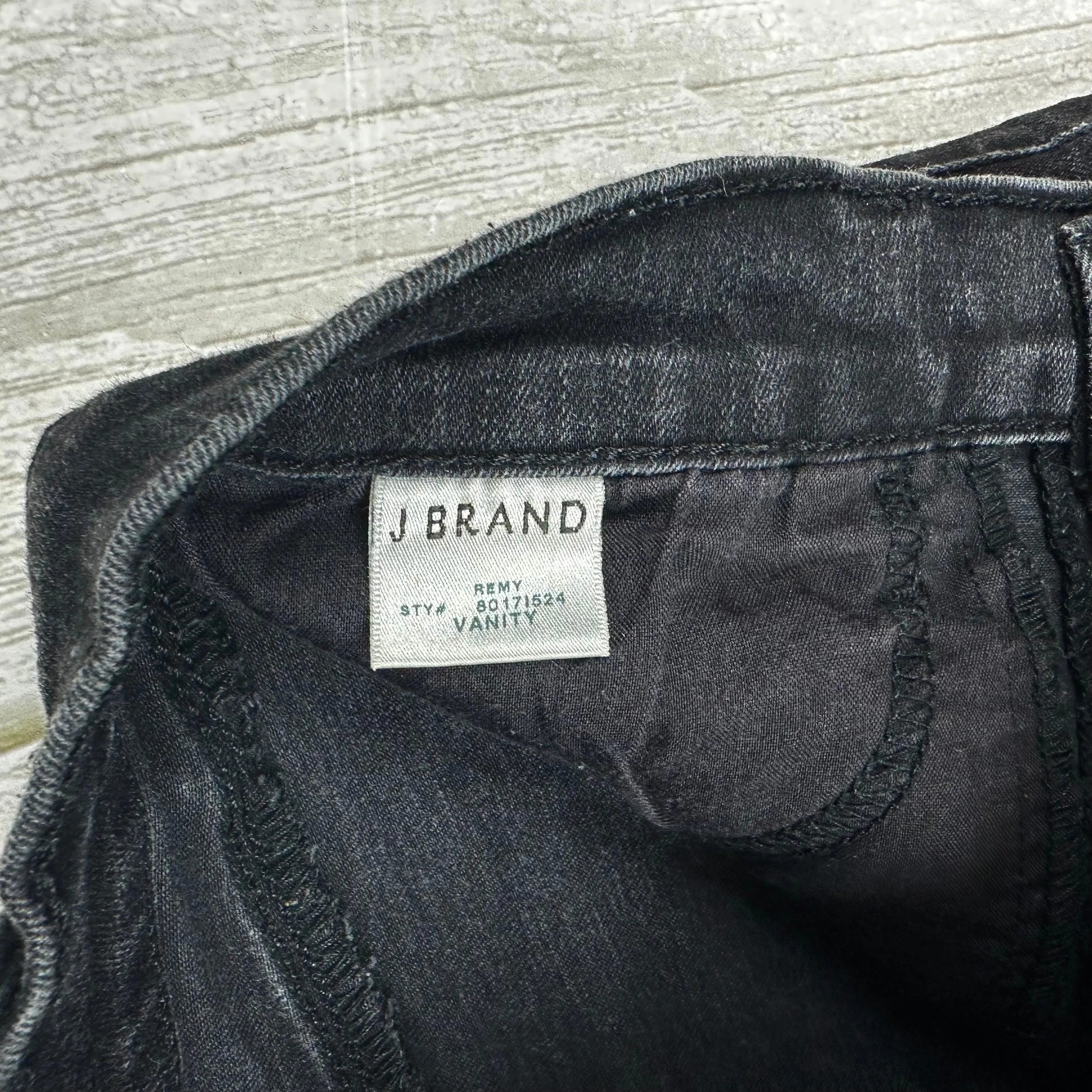 J Brand Vanity Wash  'Remy' High Rise Bootleg Black Jeans- Size 28