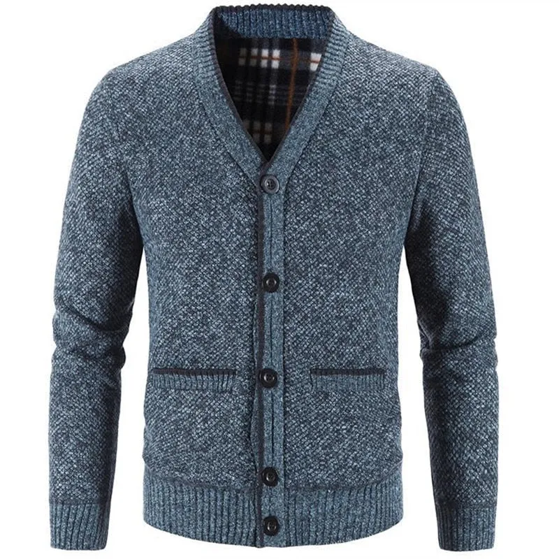 Men Sweaters Coats Winter Thicker Knitted Cardigan Sweater Jackets Knit Clothes