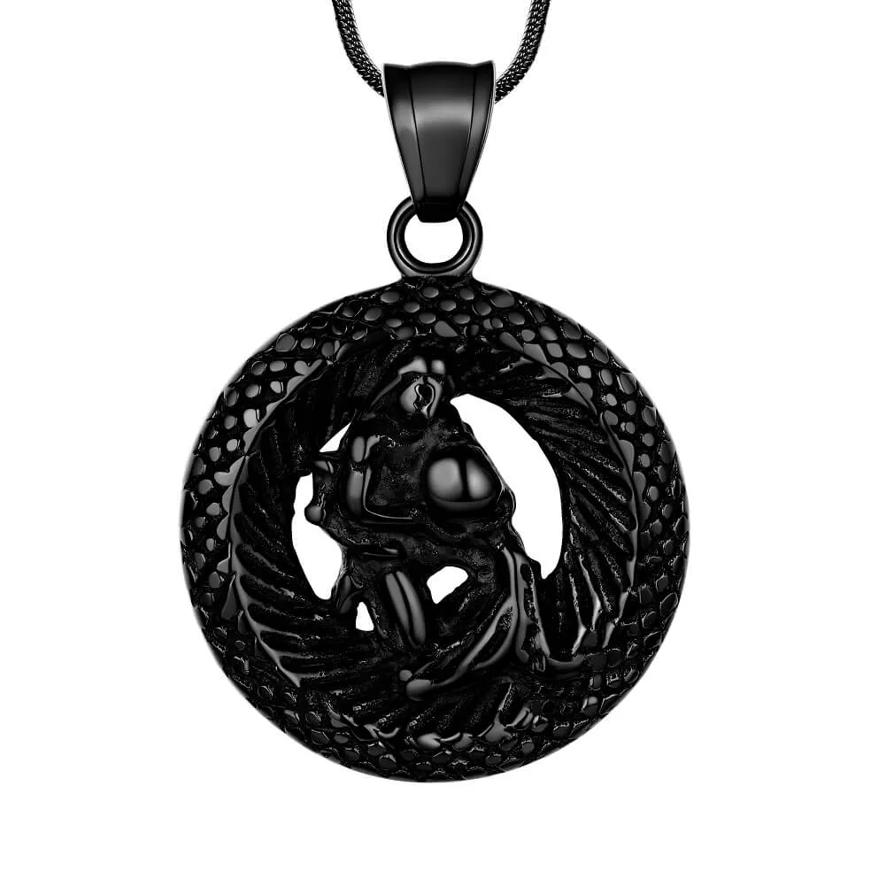 Men Zodiac Aquarius Necklace Pendant Star Sign Constellation Jewelry Women Boys Girls Birthday Gift