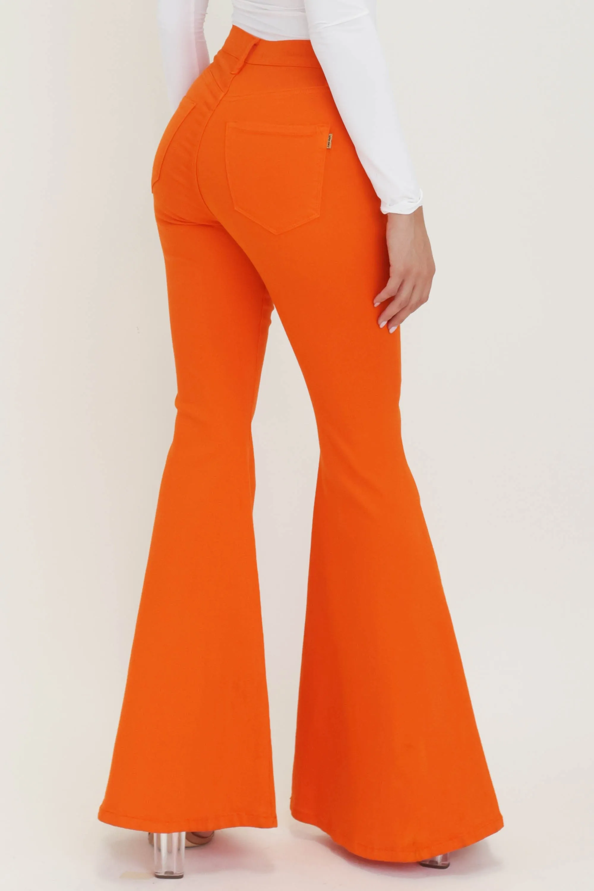 MID RISE 5 POCKET COLOR FLARE JEANS