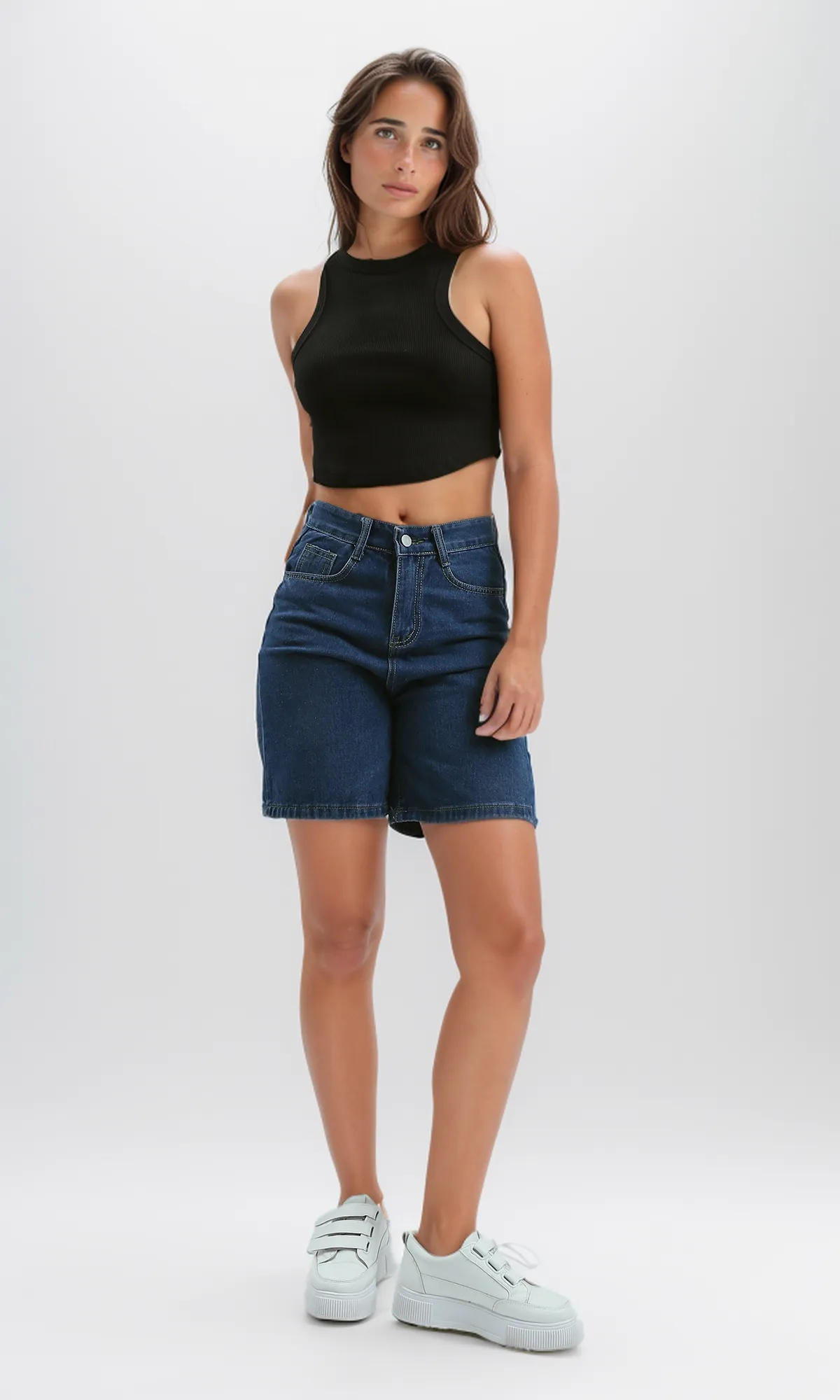 O182251 Sleeveless Regular Fit Black Tank Top