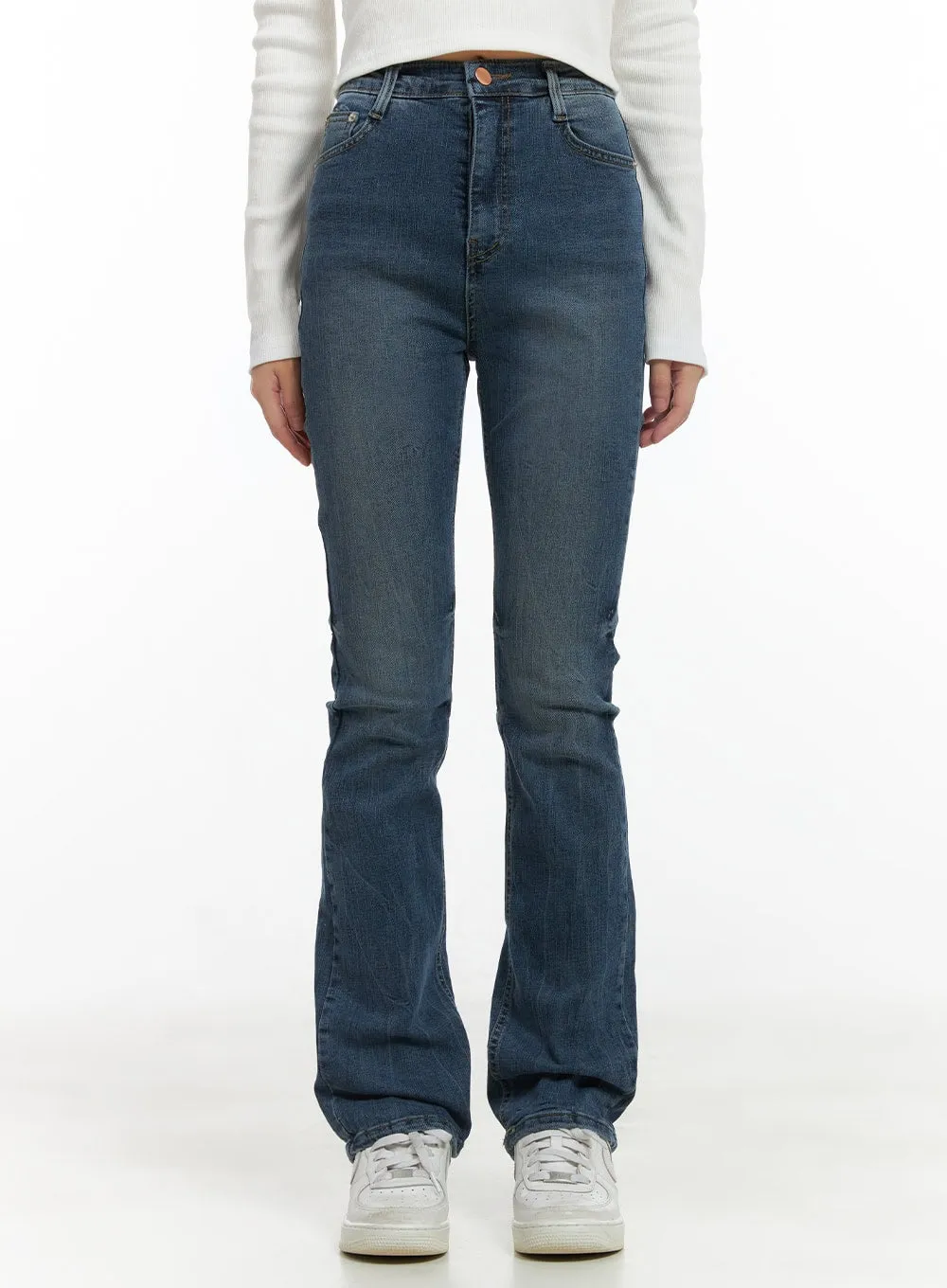 Pixie Slim Washed Bootcut Jeans CG427
