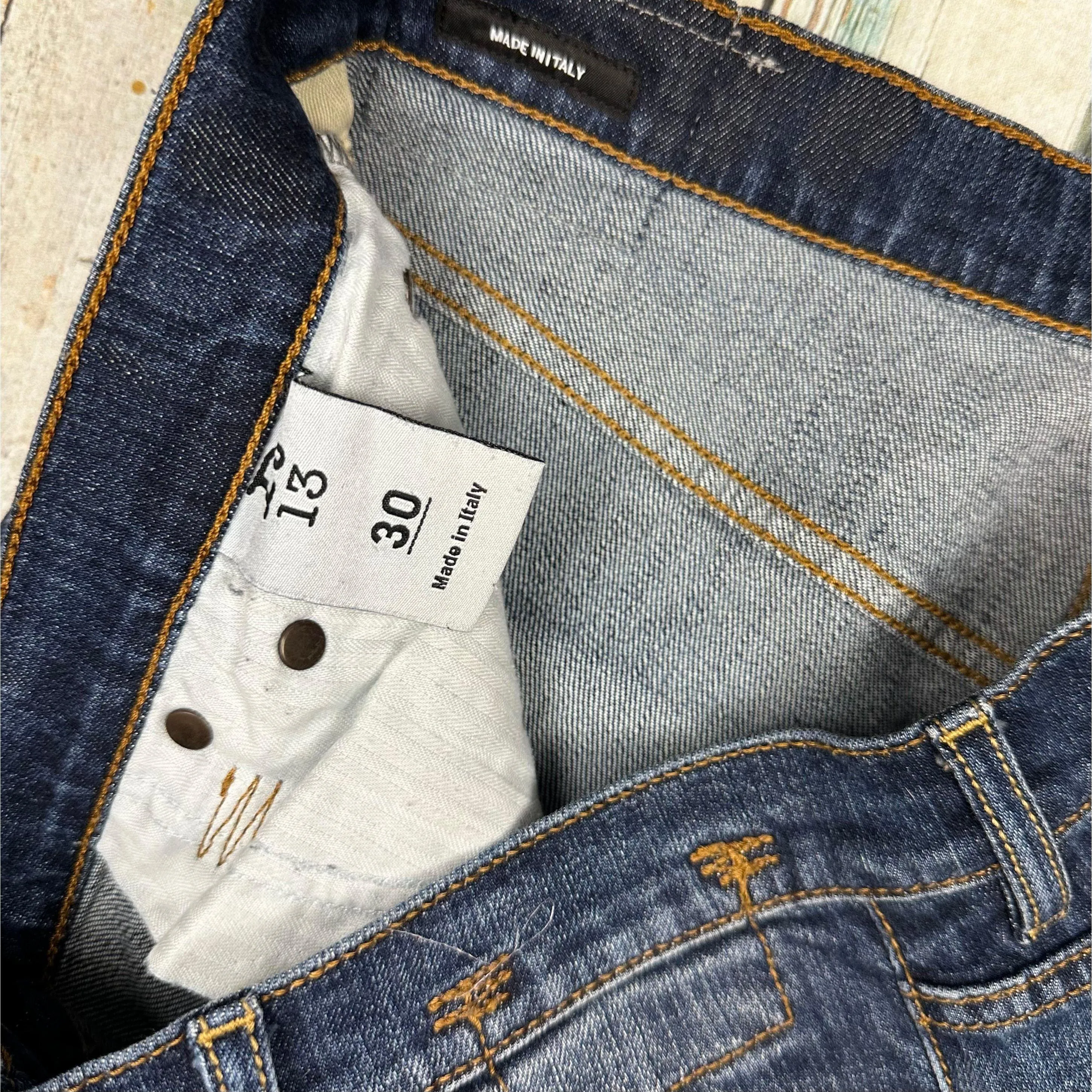 R13 Made in Italy 'Slouch Skinny' Distressed Jeans- Size 30