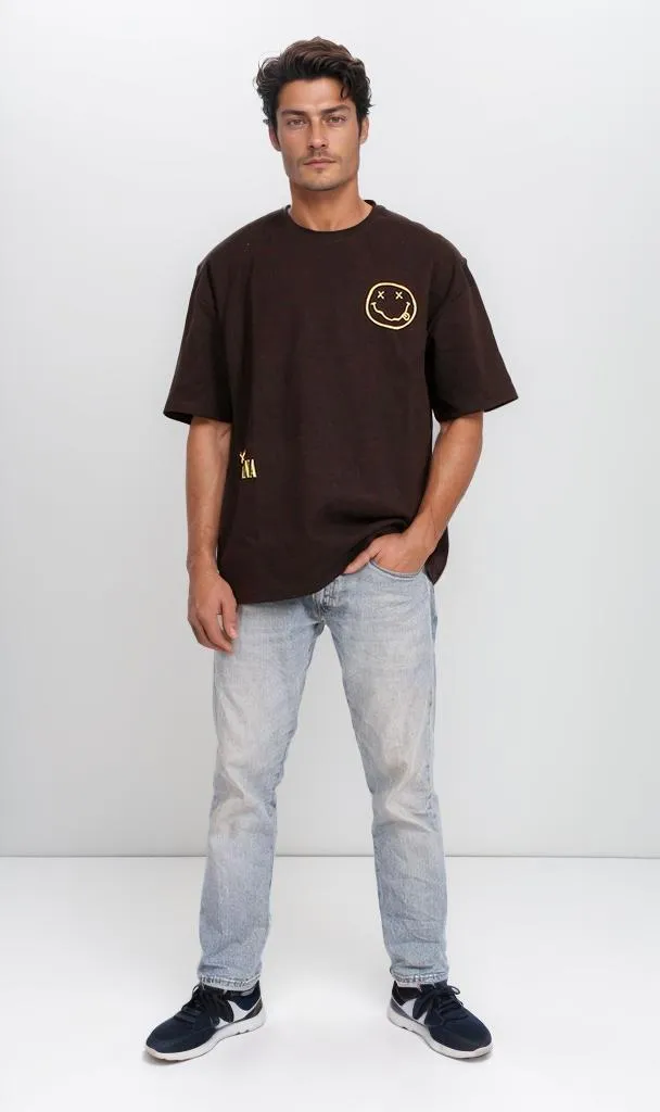 R204825 - Nirvana Skeleton Band Graphic T-Shirt  Black