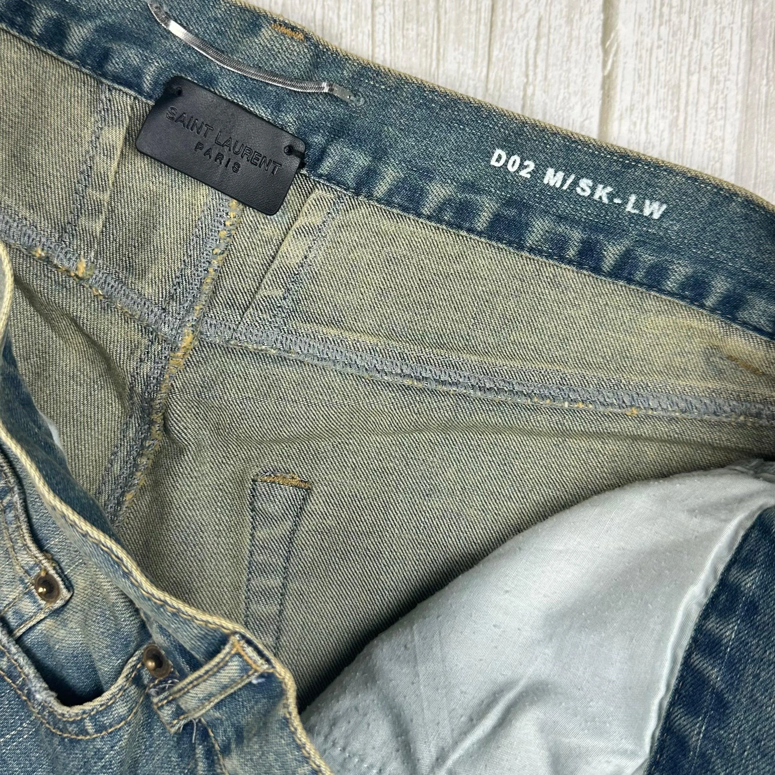 Saint Laurent Paris Authentic Ripped Jeans -Size 32 Suit 11/12
